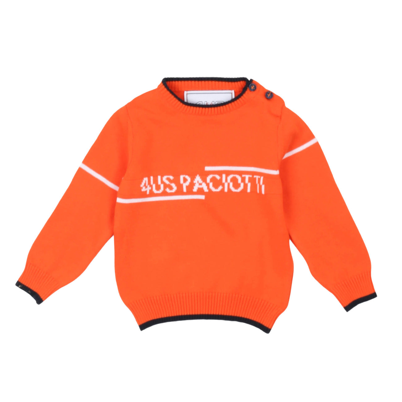 paciotti - STICKAD TRÖJA MED RUND HALS